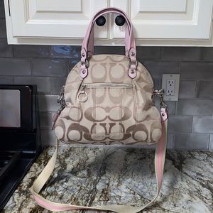 Authentic Coach Poppy Signature Lurex Shoulder Bag